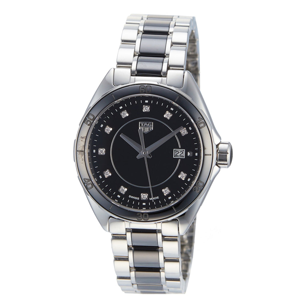 Tag Heuer Formula 1 Diamonds Black Dial Two Tone Steel Strap Watch for Women - WBJ141AB.BA0973
