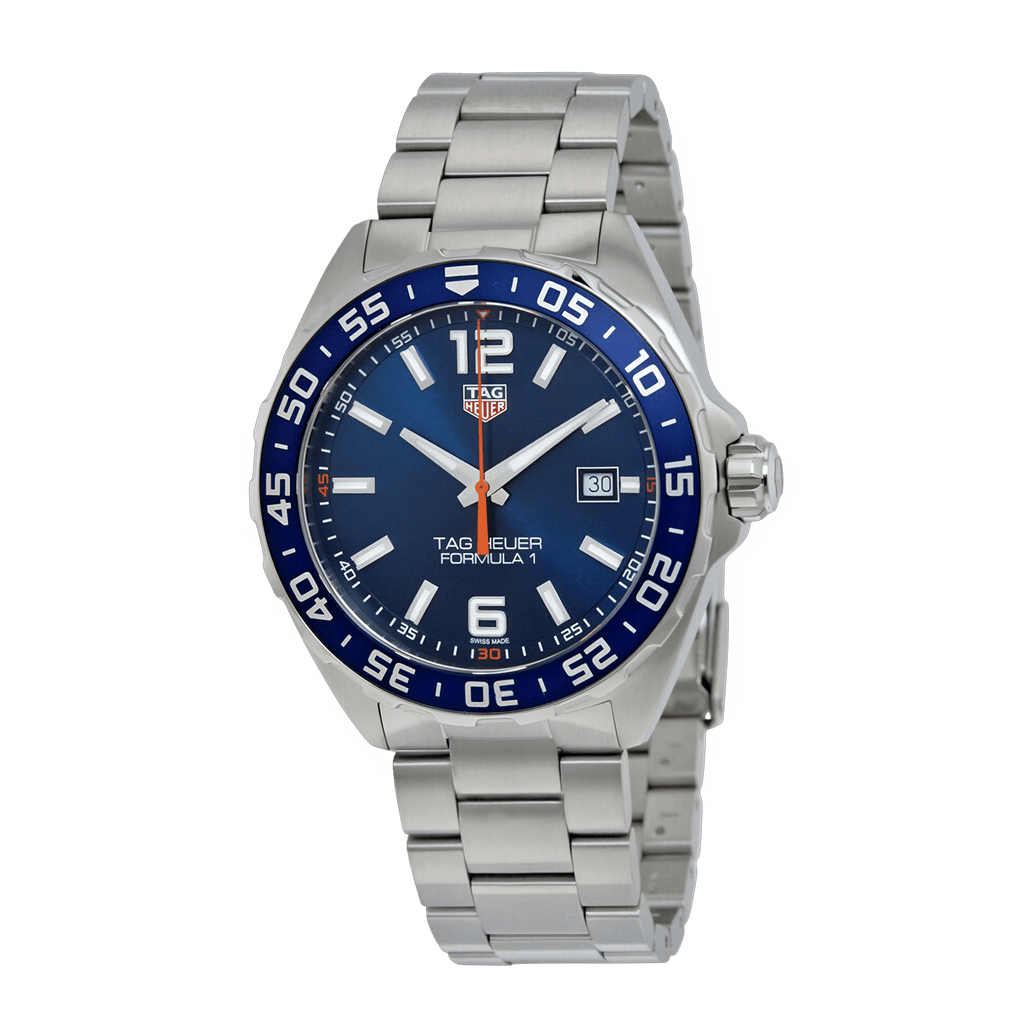 Tag Heuer Formula 1 Quartz Blue Dial Silver Steel Strap Watch for Men - WAZ1010.BA0842