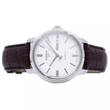 Tissot Automatics III Steel White Dial Brown Leather Strap Watch For Men - T065.430.16.031.00