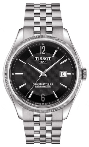 Tissot Ballade Powermatic 80 Cosc Black Dial Silver Steel Strap Watch For Men - T108.408.11.057.00