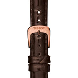 Tissot Carson Automatic White Dial Brown Leather Strap Watch For Women - T085.207.36.011.00