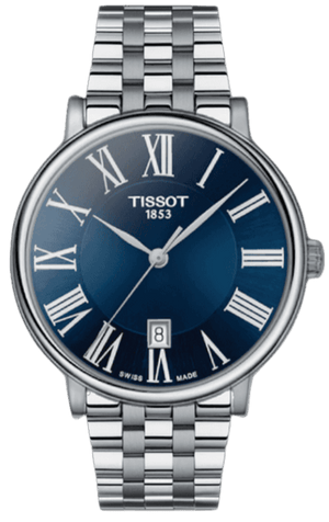 Tissot Carson Premium Blue Dial Silver Steel Strap Watch for Men - T122.410.11.043.00