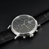 Tissot Carson Premium Chronograph Black Dial Black Leather Strap Watch For Men - T122.417.16.051.00
