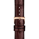 Tissot Carson Premium Powermatic 80 White Dial Brown Leather Strap Watch For Men - T122.407.36.031.00