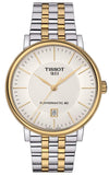 Tissot Carson Premium Powermatic 80 White Dial Two Tone Steel Strap Watch For Men - T122.407.22.031.00