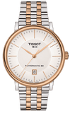 Tissot Carson Premium Powermatic 80 White Dial Two Tone Steel Strap Watch For Men - T122.407.22.031.01