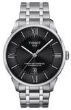 Tissot Chemin Des Tourelles Powermatic 80 Black Dial Silver Steel Strap Watch For Men - T099.407.11.058.00