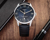 Tissot Chemin Des Tourelles Powermatic 80 Blue Dial Blue Leather Strap Watch for Men - T099.407.16.048.00
