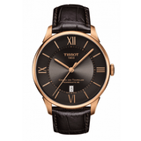 Tissot Chemin des Tourelles Powermatic 80 Brown Dial Brown Leather Strap Watch for Men - T099.407.36.448.00