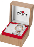 Tissot Chemin Des Tourelles Powermatic 80 Helvetic Price Lady Silver Dial Two Tone Steel Strap Watch For Women - T099.207.22.118.01