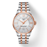 Tissot Chemin Des Tourelles Powermatic 80 Helvetic Price Lady Silver Dial Two Tone Steel Strap Watch For Women - T099.207.22.118.01