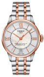 Tissot Chemin Des Tourelles Powermatic 80 Helvetic Price Lady Silver Dial Two Tone Steel Strap Watch For Women - T099.207.22.118.01