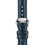 Tissot Chemin Des Tourelles Powermatic 80 Lady Blue Dial Blue Leather Strap Watch For Women - T099.207.16.047.00