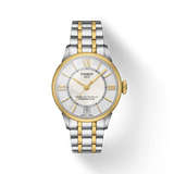 Tissot Chemin Des Tourelles Powermatic 80 Lady Mother of Pearl White Dial Two Tone Steel Strap Watch For Women - T099.207.22.118.00
