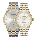Tissot Chemin Des Tourelles Powermatic 80 Lady Silver Dial Two Tone Steel Strap Watch For Women - T099.207.22.037.00