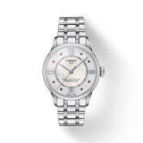 Tissot Chemin Des Tourelles Powermatic 80 Rubies Mother of Pearl Dial Silver Steel Strap Watch For Women - T099.207.11.113.00