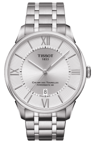 Tissot Chemin Des Tourelles Powermatic 80 Silver Dial Silver Steel Strap Watch For Men - T099.407.11.038.00