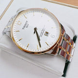 Tissot Chemin Des Tourelles Powermatic 80 Silver Dial Two Tone Steel Strap Watch For Men - T099.407.22.037.00