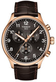 Tissot Chrono XL Black Dial Brown Leather Strap Watch For Men - T116.617.36.057.01
