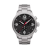 Tissot Chrono XL Black Dial Silver Steel Strap Watch For Men - T116.617.11.057.00