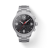 Tissot Chrono XL Black Dial Silver Steel Strap Watch For Men - T116.617.11.057.00
