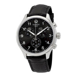 Tissot Chrono XL Classic Black Dial Black Leather Strap Watch For Men - T116.617.16.057.00