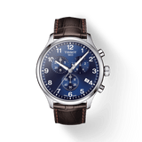 Tissot Chrono XL Classic Blue Dial Brown Leather Strap Watch For Men - T116.617.16.047.00