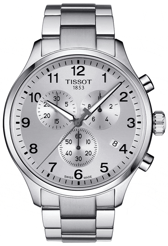 Tissot Chrono XL Classic Silver Dial Silver Steel Strap Watch For Men - T116.617.11.037.00