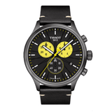 Tissot Chrono XL Tour De France Special Edition Black Dial Black Leather Strap Watch for Men - T116.617.36.051.11