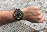 Tissot Chrono XL Vintage Chronograph Black Dial Black Leather Strap Watch For Men - T116.617.36.052.02