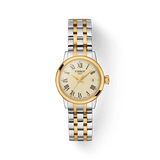 Tissot Classic Dream Lady Gold Dial Two Tone Steel Strap Watch For Women - T129.210.22.263.00