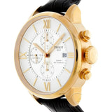 Tissot Des Tourelles Chronograph Silver Dial Brown Leather Strap Watch For Men - T099.427.36.038.00