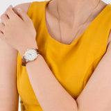 Tissot Everytime Desire Small White Dial Maroon Leather Strap Watch For Women - T109.210.36.031.00