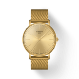Tissot Everytime Gent Gold Dial Gold Mesh Bracelet Watch for Men - T143.410.33.021.00