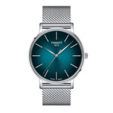 Tissot Everytime Gent Green Dial Silver Mesh Bracelet Watch for Men - T143.410.11.091.00