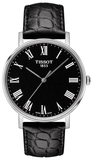 Tissot Everytime Medium Black Dial Black Leather Strap Watch For Men - T109.410.16.053.00