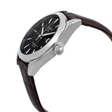 Tissot Gentleman Powermatic 80 Silicium Black Dial Brown Leather Strap Watch For Men - T127.407.16.051.01