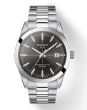 Tissot Gentleman Powermatic 80 Silicium Black Dial Silver Steel Strap Watch For Men - T127.407.11.061.01