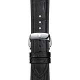 Tissot Gentleman Powermatic 80 Silicium Blue Dial Black Leather Strap Watch For Men - T127.407.16.041.01