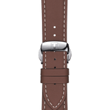 Tissot Gentlemen Powermatic 80 Silicium Blue Dial Brown Leather Strap Watch For Men - T127.407.16.041.00