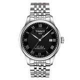 Tissot Le Locle Automatic Black Dial Silver Steel Strap Watch For Men - T41.1.483.53