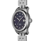 Tissot Le Locle Automatic Diamonds Mother of Pearl Black Dial Silver Steel Strap Watch For Women - T006.207.11.126.00