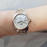 Tissot Le Locle Automatic Diamonds Mother of Pearl White Dial Two Tone Steel Strap Watch For Women - T006.207.22.116.00