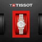 Tissot Le Locle Automatic Diamonds Mother of Pearl White Dial Two Tone Steel Strap Watch For Women - T006.207.22.116.00