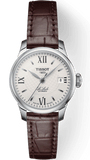 Tissot Le Locle Automatic Lady Silver Dial Brown Leather Strap Watch For Women - T41.1.113.77