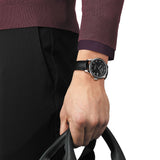 Tissot Le Locle Powermatic 80 Black Dial Black Leather Strap Watch For Men - T006.407.16.053.00