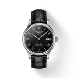 Tissot Le Locle Powermatic 80 Black Dial Black Leather Strap Watch For Men - T006.407.16.053.00
