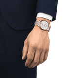 Tissot Le Locle Powermatic 80 Diamonds Silver Dial Two Tone Steel Strap Watch For Men - T006.407.22.036.01