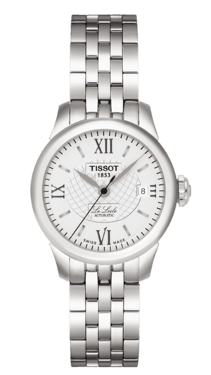 Tissot Le Locle Small Automatic Silver Dial Silver Steel Strap Watch For Women - T41.1.183.33