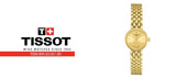Tissot Lovely Gold Dial Gold Steel Strap Watch For Women - T058.009.33.021.00